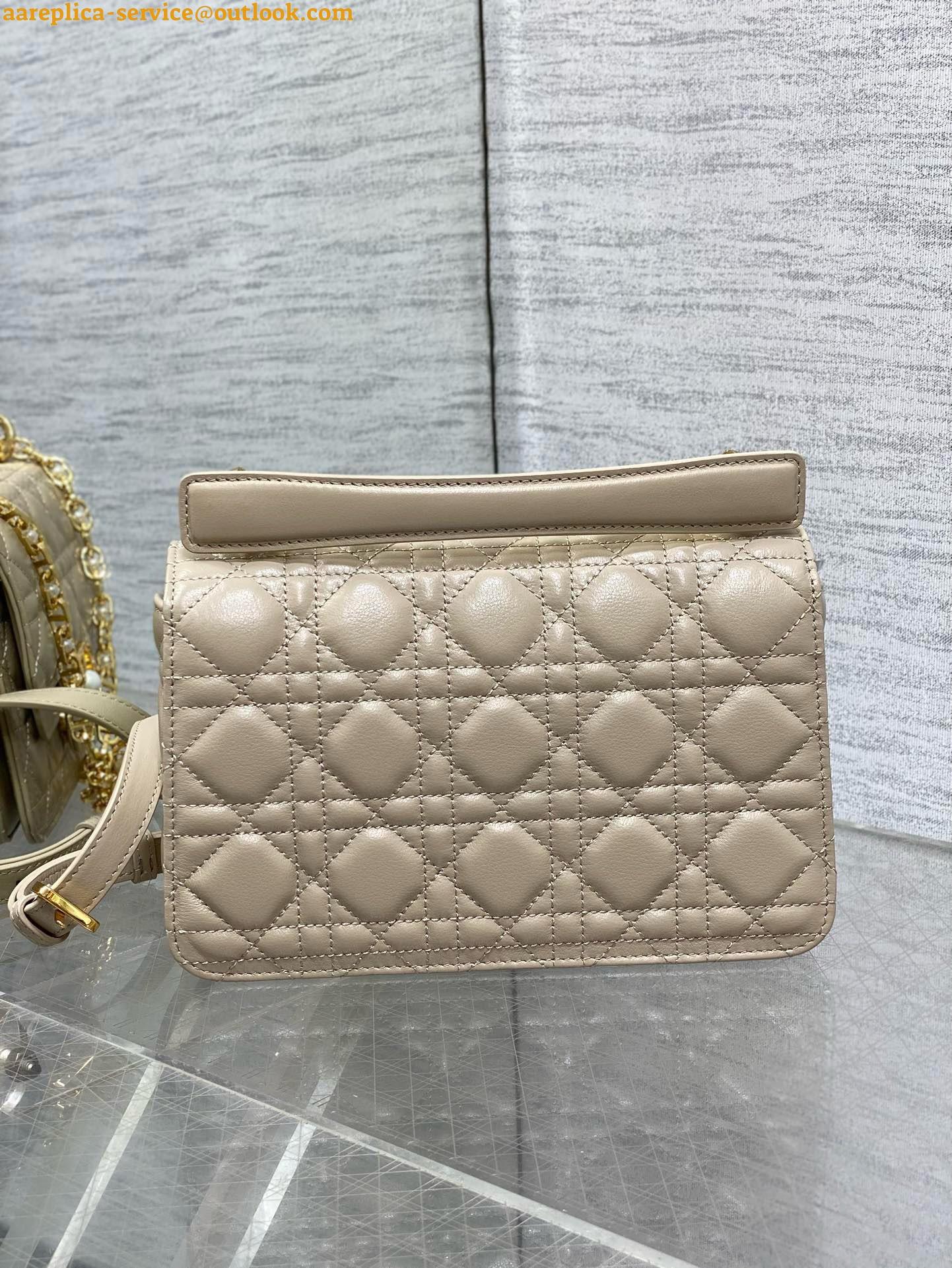 Replica Dior Small Jolie Top Handle Bag in Beige Cannage Calfskin 4 Replica Dior Small Jolie Top Handle Bag in Beige Cannage Calfskin 4