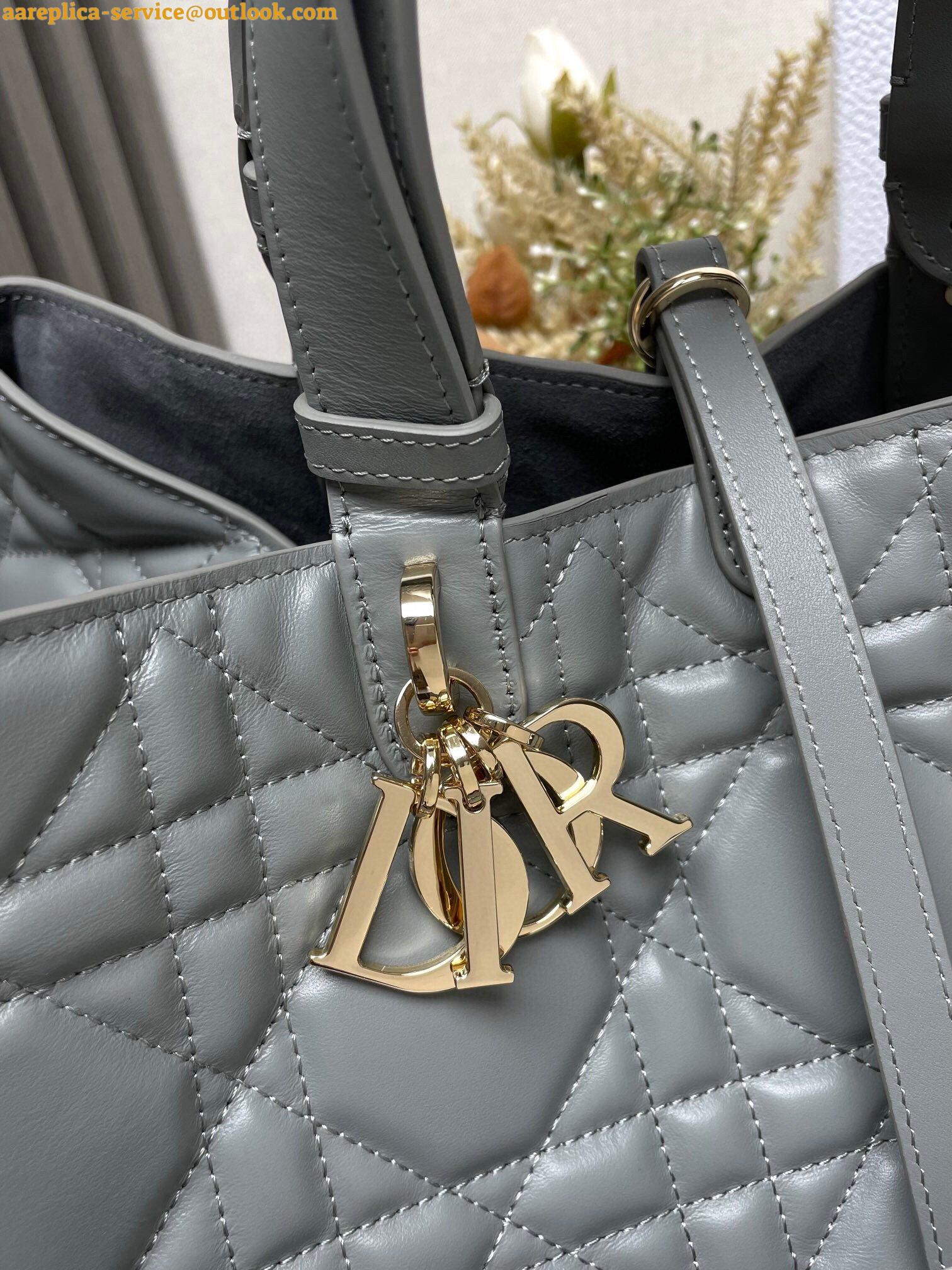 Replica Dior Toujours Large Bag in Grey Macrocannage Calfskin 6 Replica Dior Toujours Large Bag in Grey Macrocannage Calfskin 6