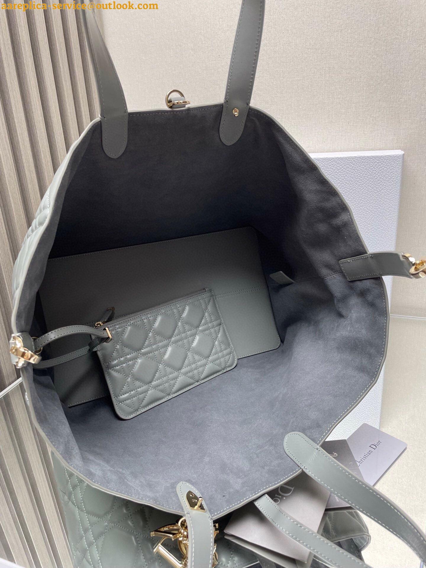 Replica Dior Toujours Large Bag in Grey Macrocannage Calfskin 7 Replica Dior Toujours Large Bag in Grey Macrocannage Calfskin 7