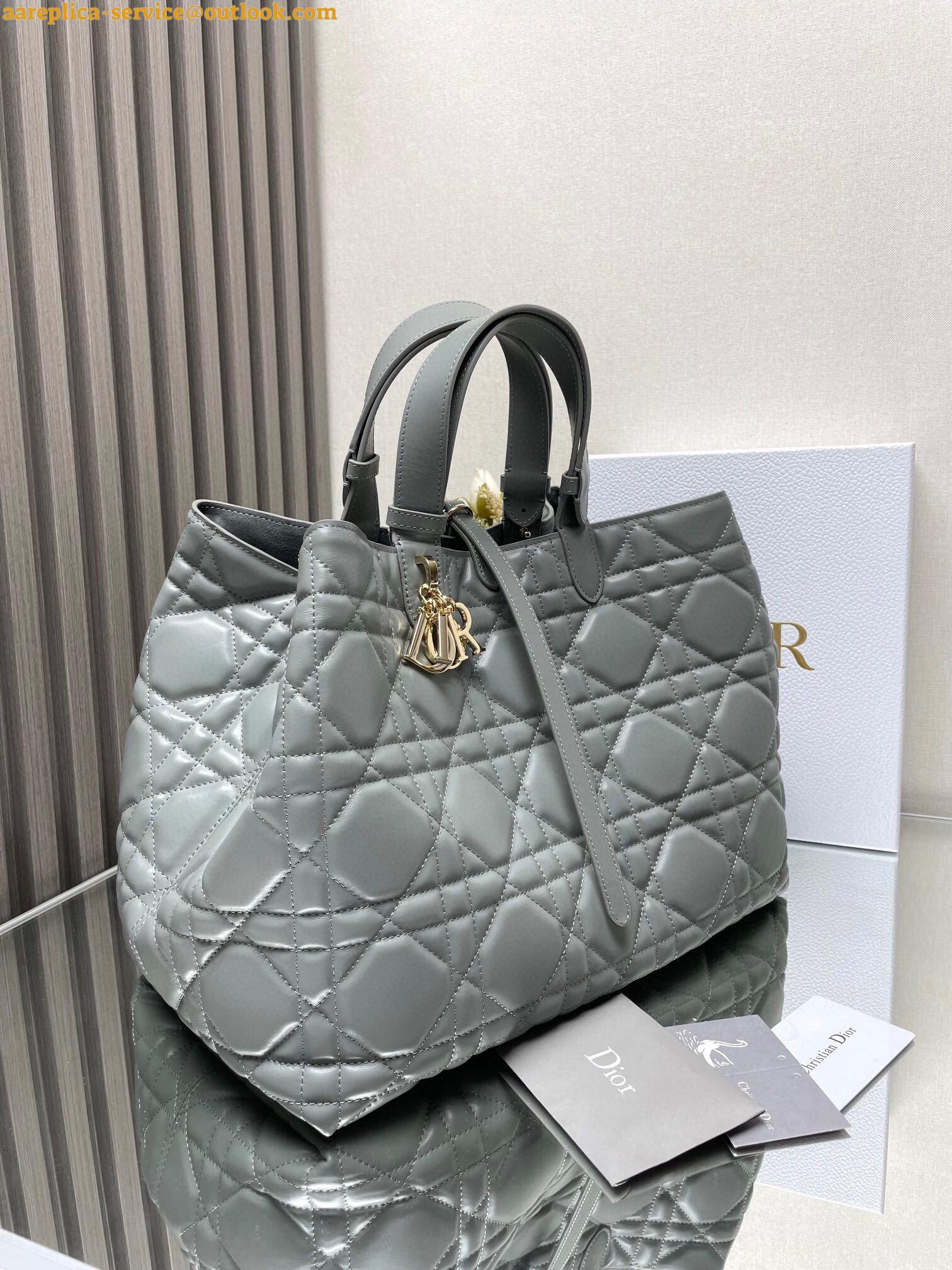 Replica Dior Toujours Large Bag in Grey Macrocannage Calfskin 8 Replica Dior Toujours Large Bag in Grey Macrocannage Calfskin 8