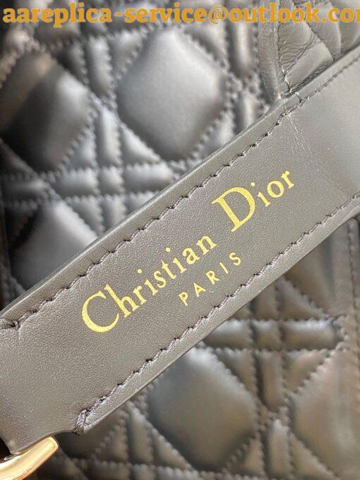 Replica Dior Toujours Medium Bag in Black Macrocannage Calfskin 4