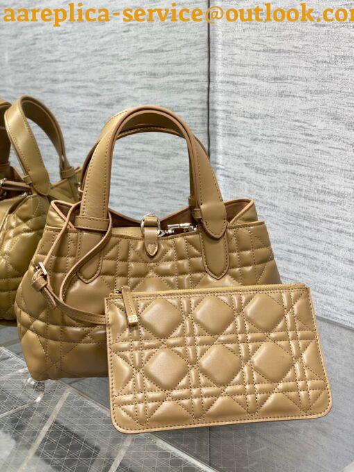 Replica Dior Toujours Small Bag in Tan Macrocannage Calfskin