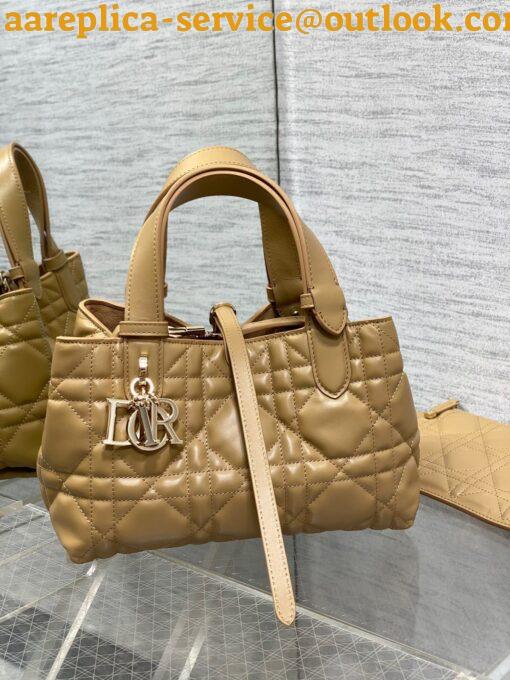 Replica Dior Toujours Small Bag in Tan Macrocannage Calfskin 3