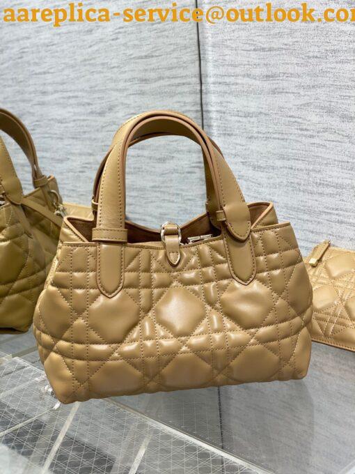 Replica Dior Toujours Small Bag in Tan Macrocannage Calfskin 4