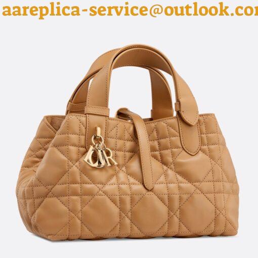 Replica Dior Toujours Small Bag in Tan Macrocannage Calfskin 5