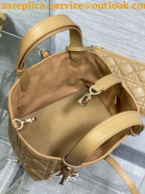 Replica Dior Toujours Small Bag in Tan Macrocannage Calfskin 9