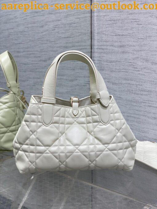 Replica Dior Toujours Small Bag in White Macrocannage Calfskin 9