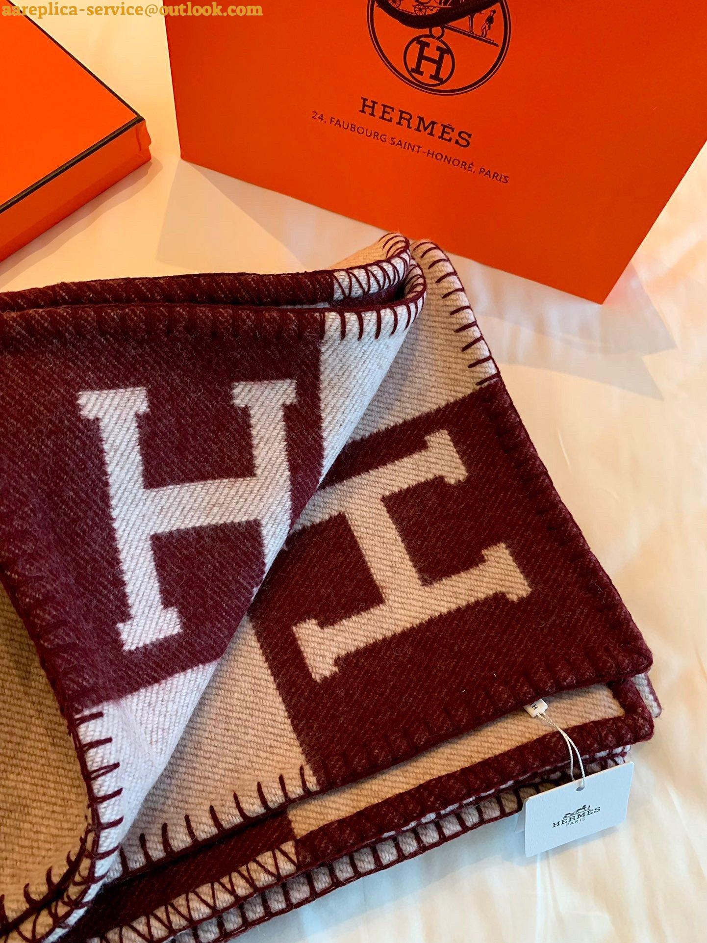 Replica Hermes Avalon Throw Blanket in Fuchsia Wool and Cashmere 6 Replica Hermes Avalon Throw Blanket in Fuchsia Wool and Cashmere 6