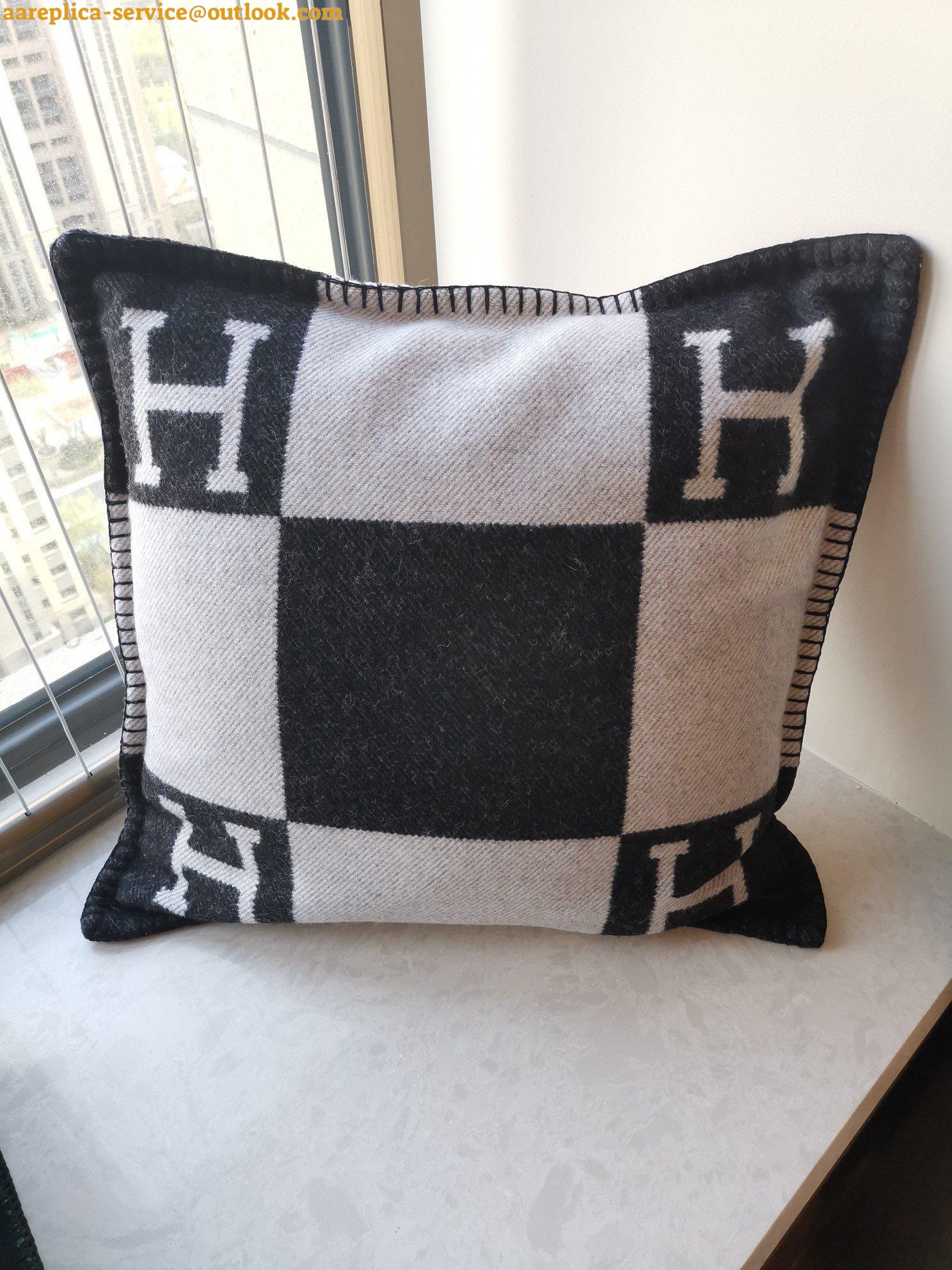 Replica Hermes Black Small Avalon Pillow Cover 4 Replica Hermes Black Small Avalon Pillow Cover 4