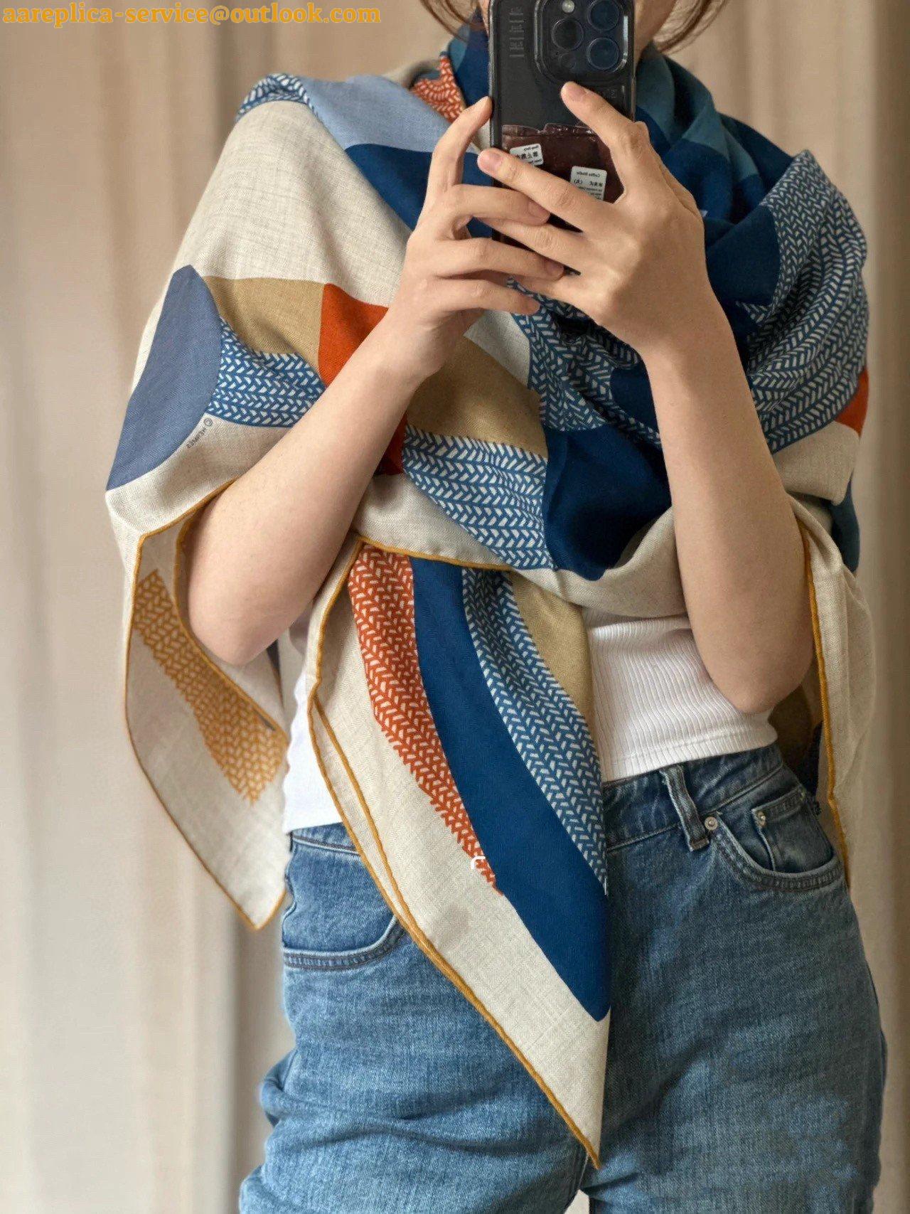 Replica Hermes Blue Mon Premier Galop Shawl 140 7 Replica Hermes Blue Mon Premier Galop Shawl 140 7