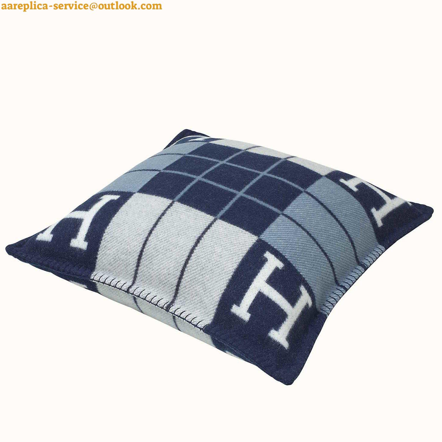 Replica Hermes Blue Small Avalon III Pillow Cover Replica Hermes Blue Small Avalon III Pillow Cover