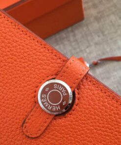 Replica Hermes Dogon Duo Wallet in Orange Clemence Leather Replica Hermes Dogon Duo Wallet in Orange Clemence Leather