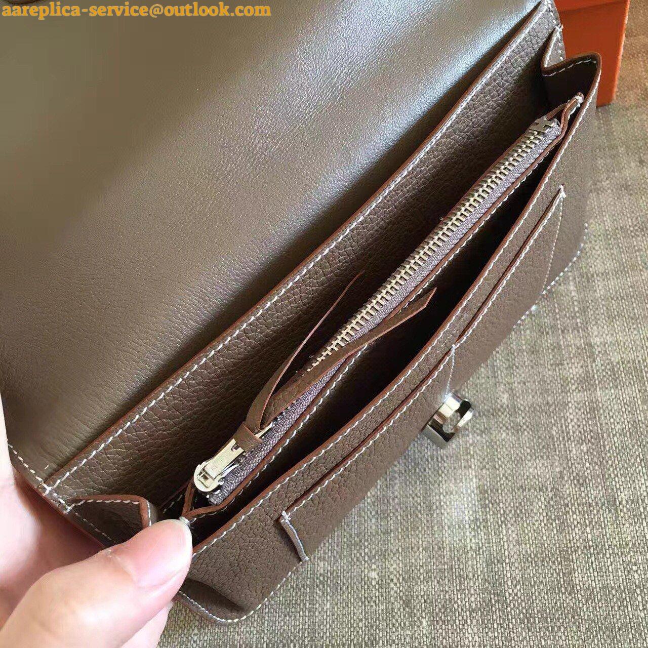Replica Hermes Dogon Duo Wallet in Taupe Clemence Leather 6 Replica Hermes Dogon Duo Wallet in Taupe Clemence Leather 6