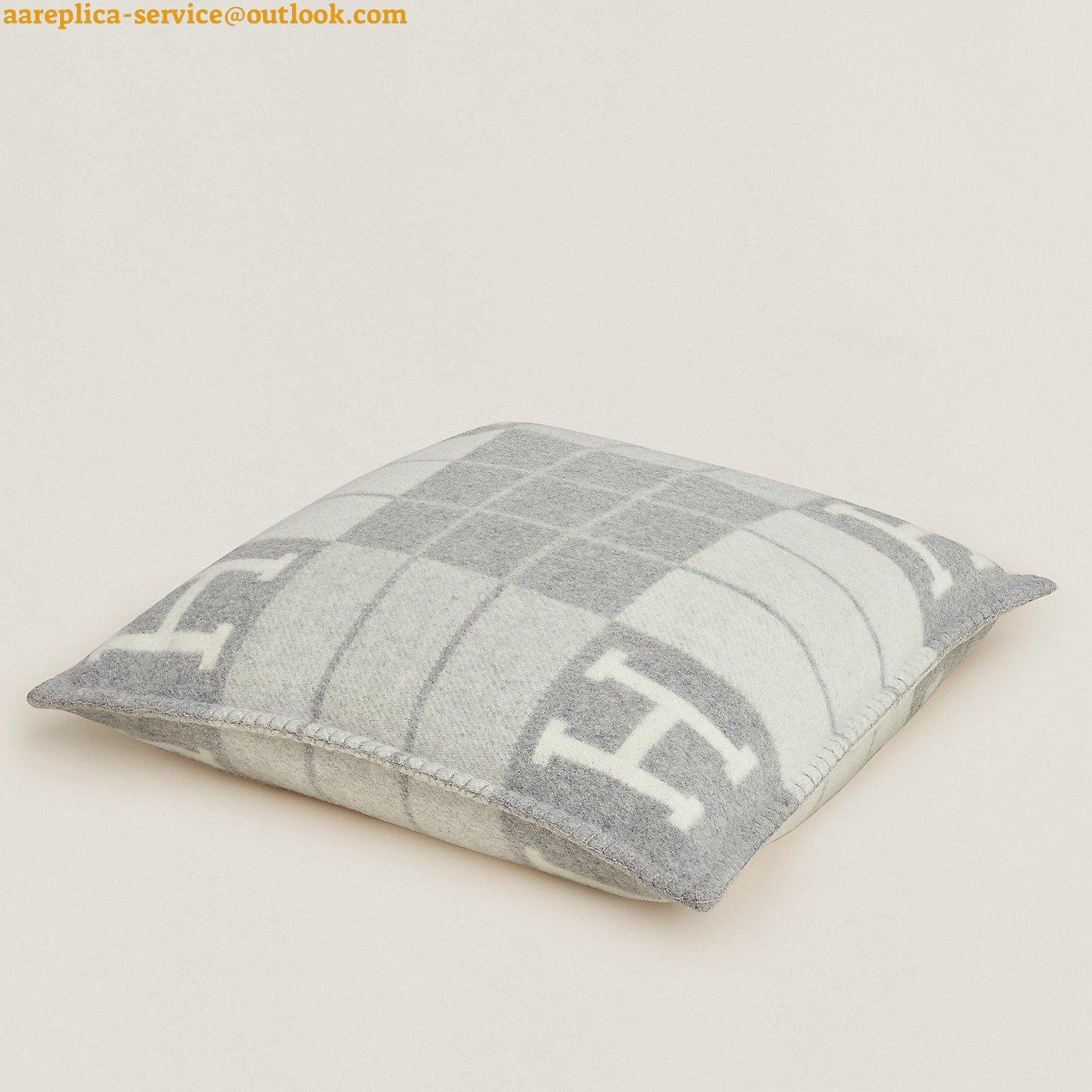 Replica Hermes Grey Small Avalon III Pillow Cover 2 Replica Hermes Grey Small Avalon III Pillow Cover 2