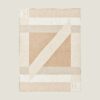 Replica Hermes H Drapeau Blanket in Acier and Perle Cashmere 12