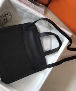 Replica Hermes Halzan 31cm Bag In Black Clemence Leather Replica Hermes Halzan 31cm Bag In Black Clemence Leather