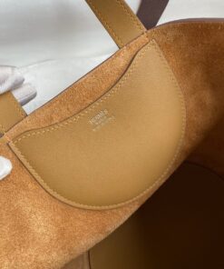 Replica Hermes In The Loop 18 Handmade Bag in Biscuit Clemence Leather Replica Hermes In The Loop 18 Handmade Bag in Biscuit Clemence Leather