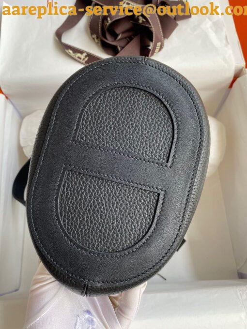 Replica Hermes In The Loop 18 Handmade Bag in Black Clemence Leather