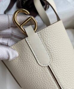 Replica Hermes In The Loop 18 Handmade Bag in Craie Clemence Leather