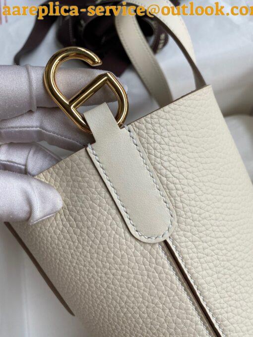 Replica Hermes In The Loop 18 Handmade Bag in Craie Clemence Leather
