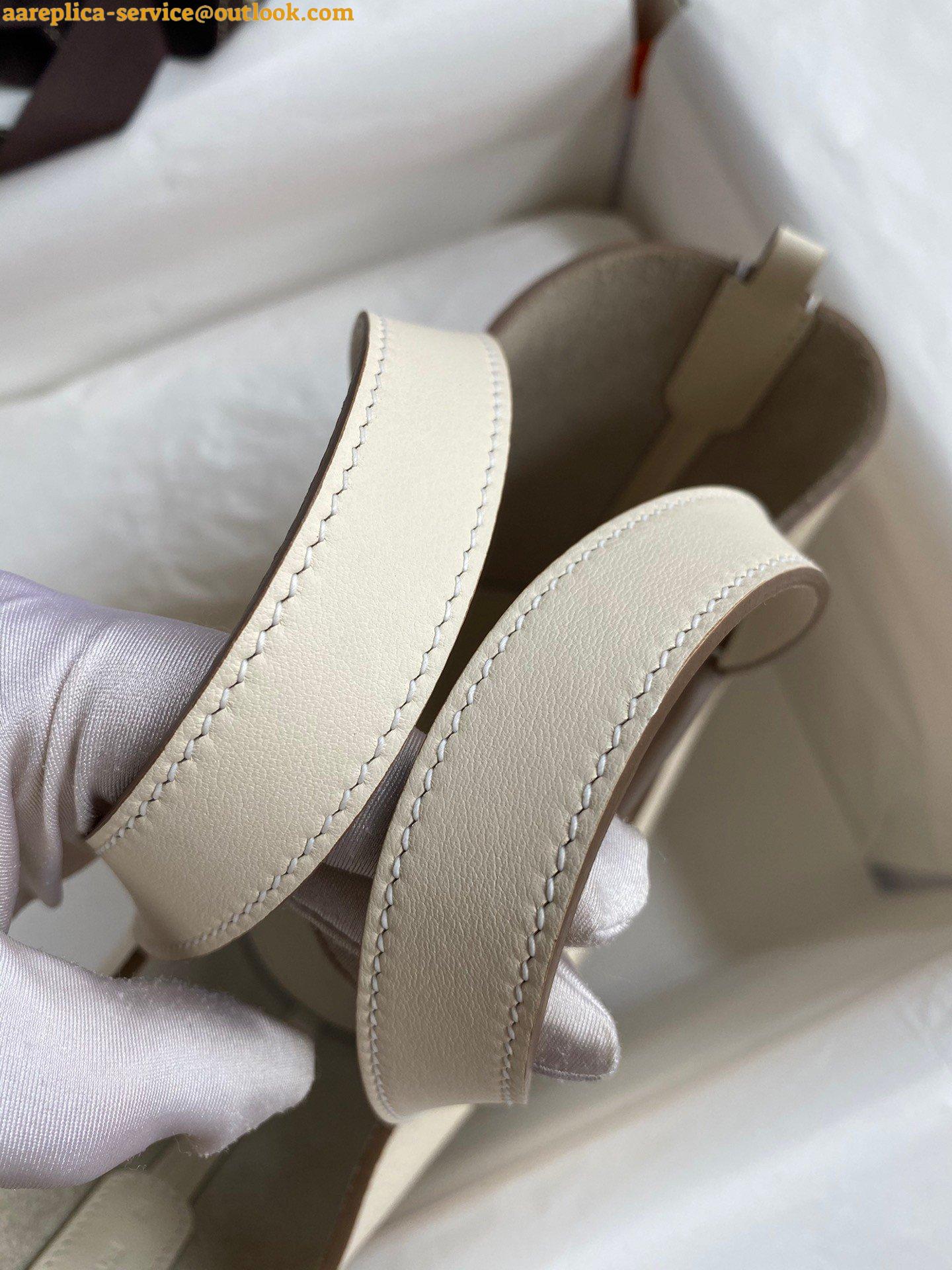 Replica Hermes In The Loop 18 Handmade Bag in Craie Clemence Leather 9 Replica Hermes In The Loop 18 Handmade Bag in Craie Clemence Leather 9