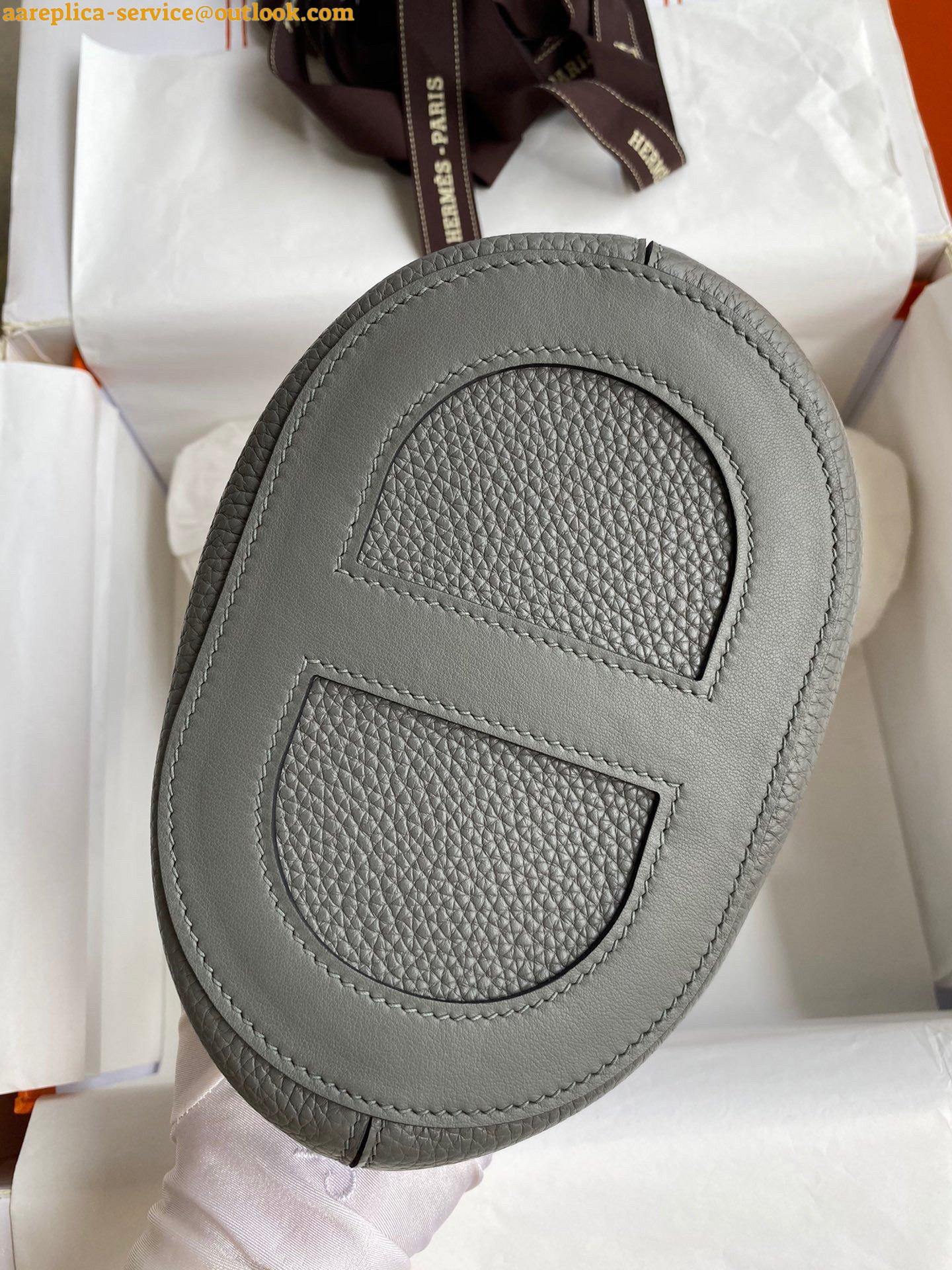 Replica Hermes In The Loop 18 Handmade Bag in Gris Meyer Clemence Leather 10 Replica Hermes In The Loop 18 Handmade Bag in Gris Meyer Clemence Leather 10