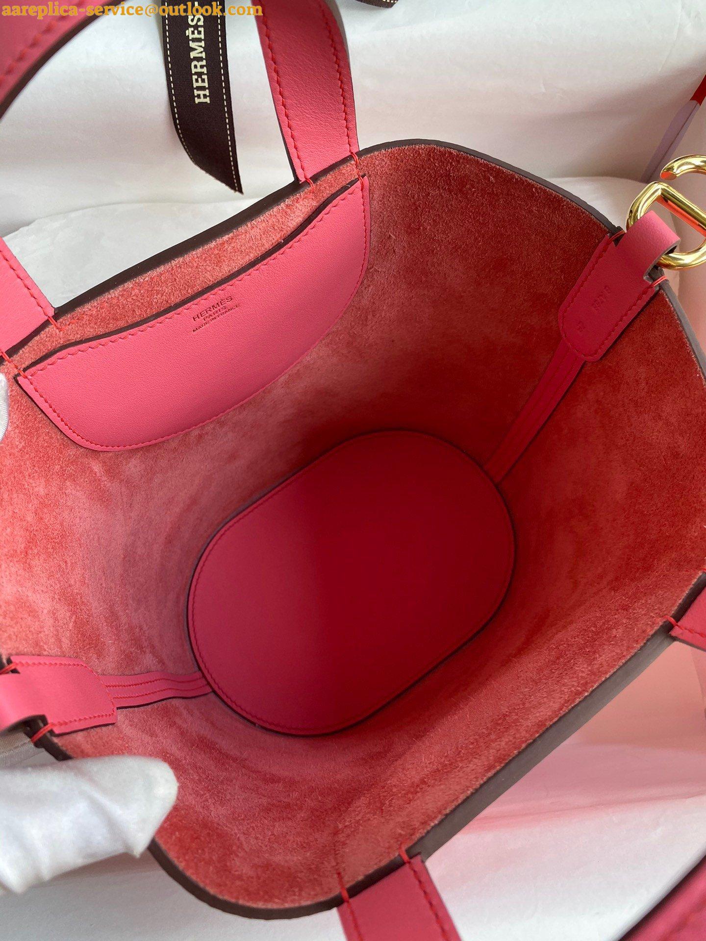 Replica Hermes In The Loop 18 Handmade Bag in Rose Lipstick Clemence Leatherther 6 Replica Hermes In The Loop 18 Handmade Bag in Rose Lipstick Clemence Leatherther 6
