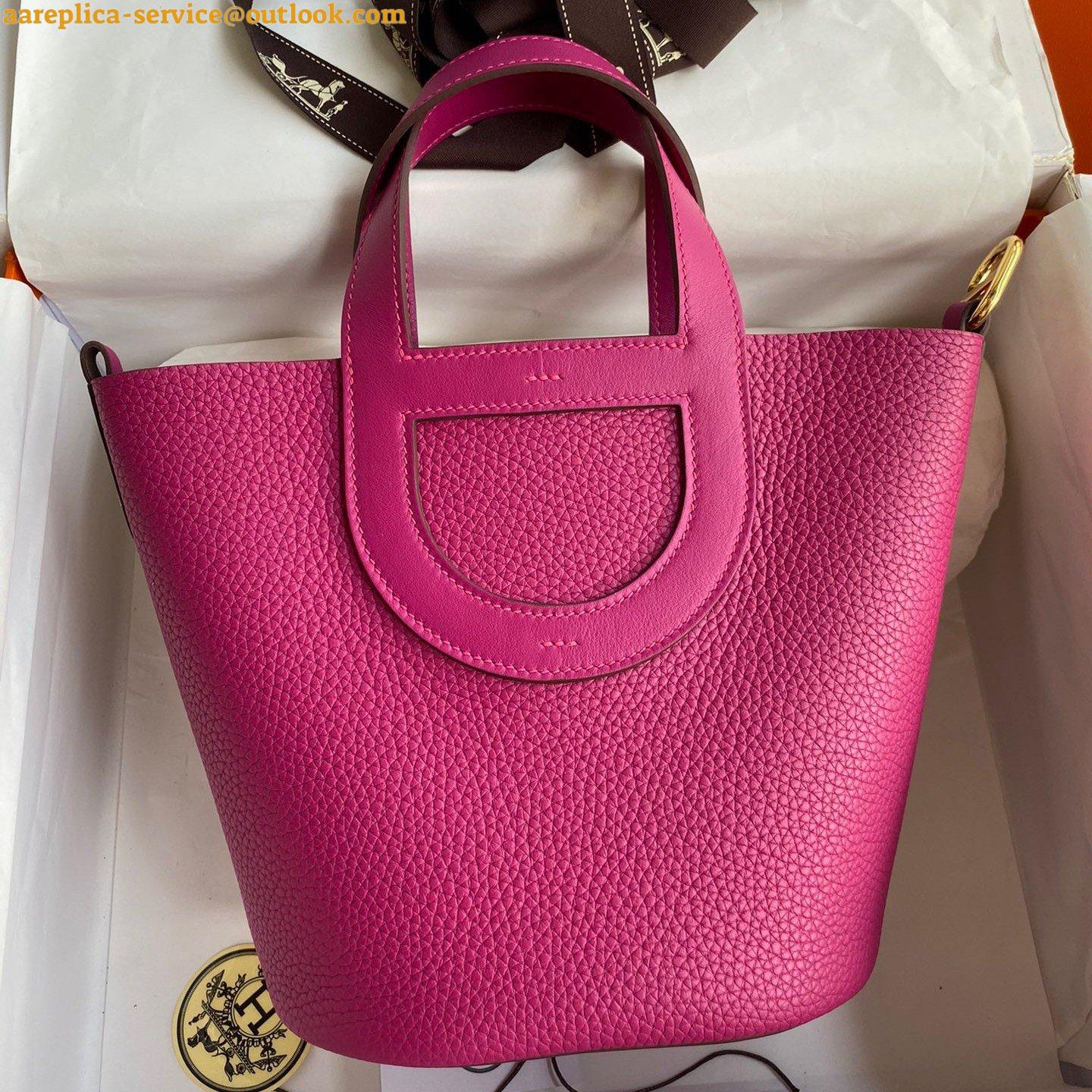 Replica Hermes In The Loop 18 Handmade Bag in Rose Purple Clemence Leatherther 2 Replica Hermes In The Loop 18 Handmade Bag in Rose Purple Clemence Leatherther 2
