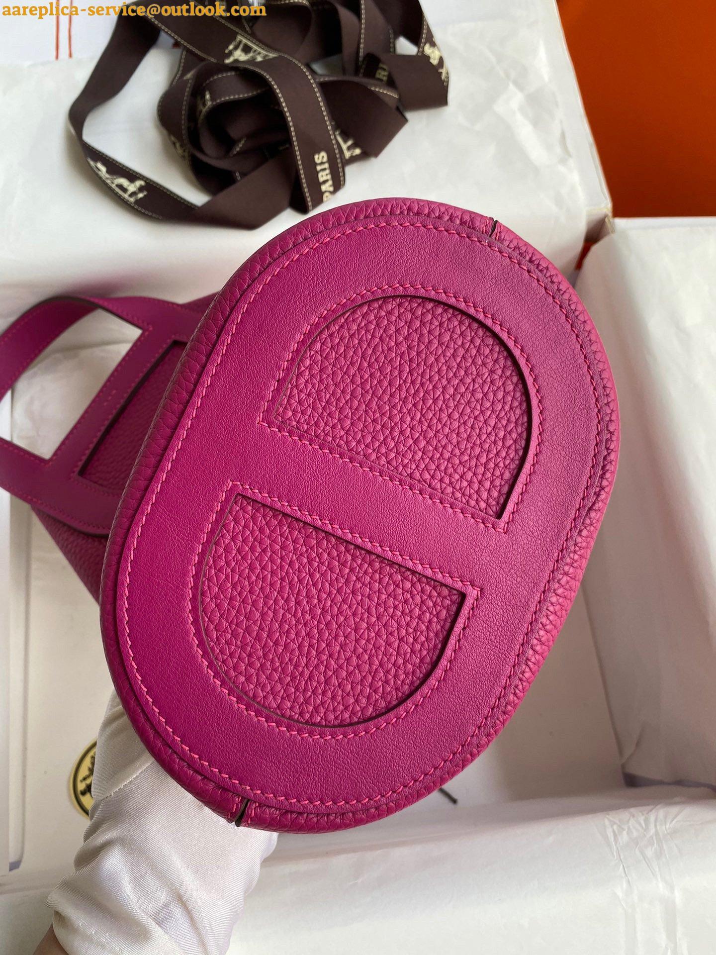 Replica Hermes In The Loop 18 Handmade Bag in Rose Purple Clemence Leatherther 8 Replica Hermes In The Loop 18 Handmade Bag in Rose Purple Clemence Leatherther 8