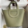 Replica Hermes In The Loop 18 Handmade Bag in Taupe Clemence Leatherther 12