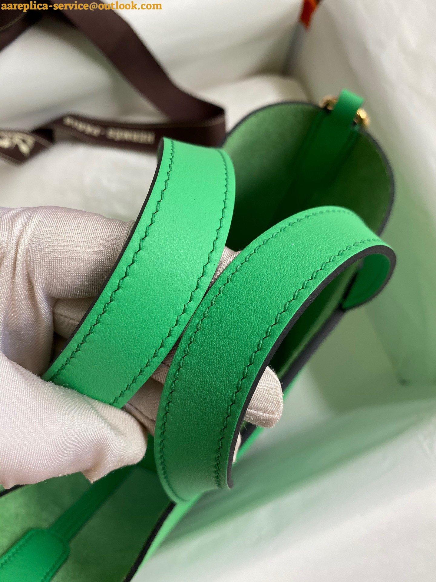 Replica Hermes In The Loop 18 Handmade Bag in Vert Comics Clemence Leather 6 Replica Hermes In The Loop 18 Handmade Bag in Vert Comics Clemence Leather 6