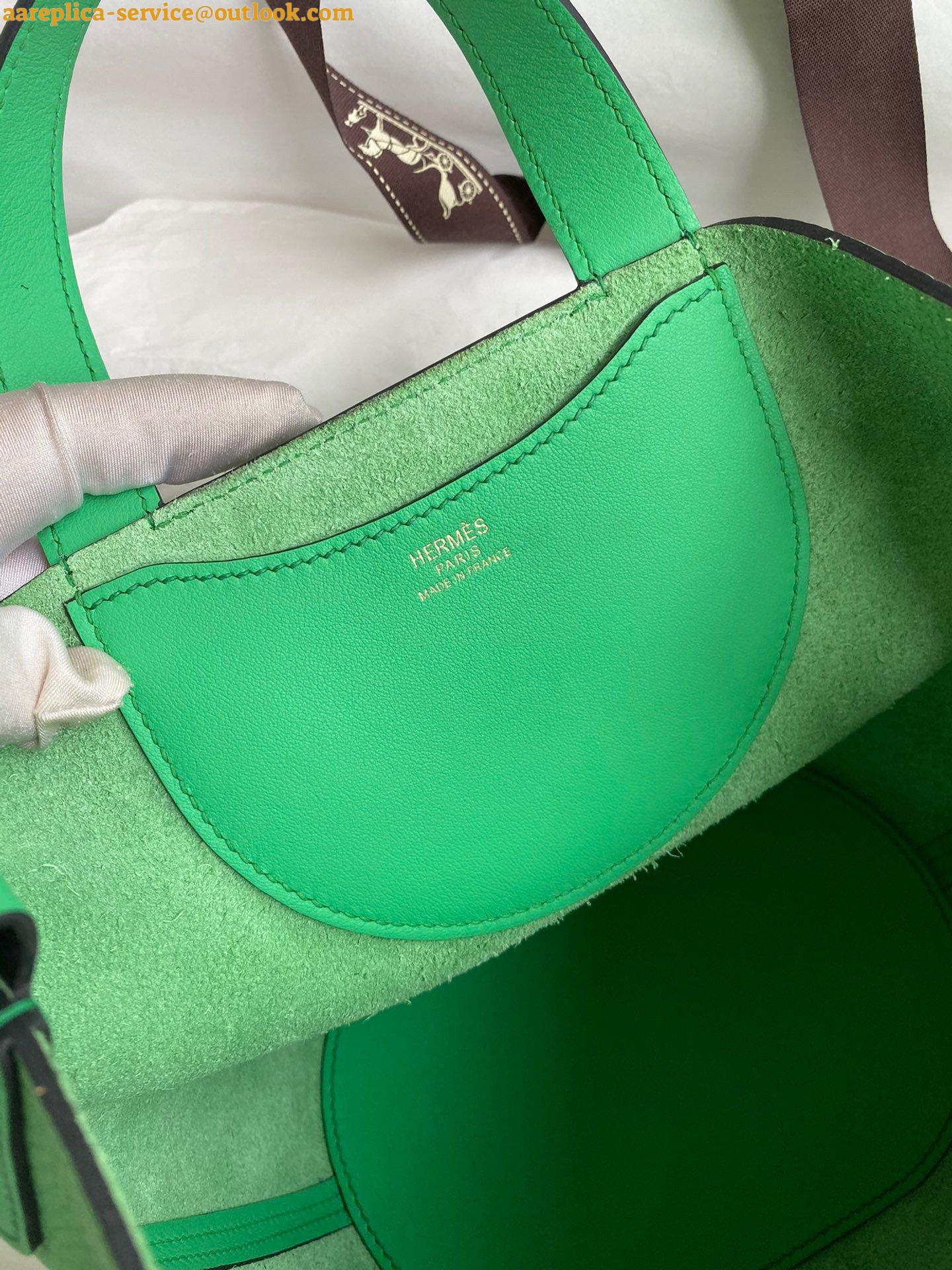 Replica Hermes In The Loop 18 Handmade Bag in Vert Comics Clemence Leather 7 Replica Hermes In The Loop 18 Handmade Bag in Vert Comics Clemence Leather 7