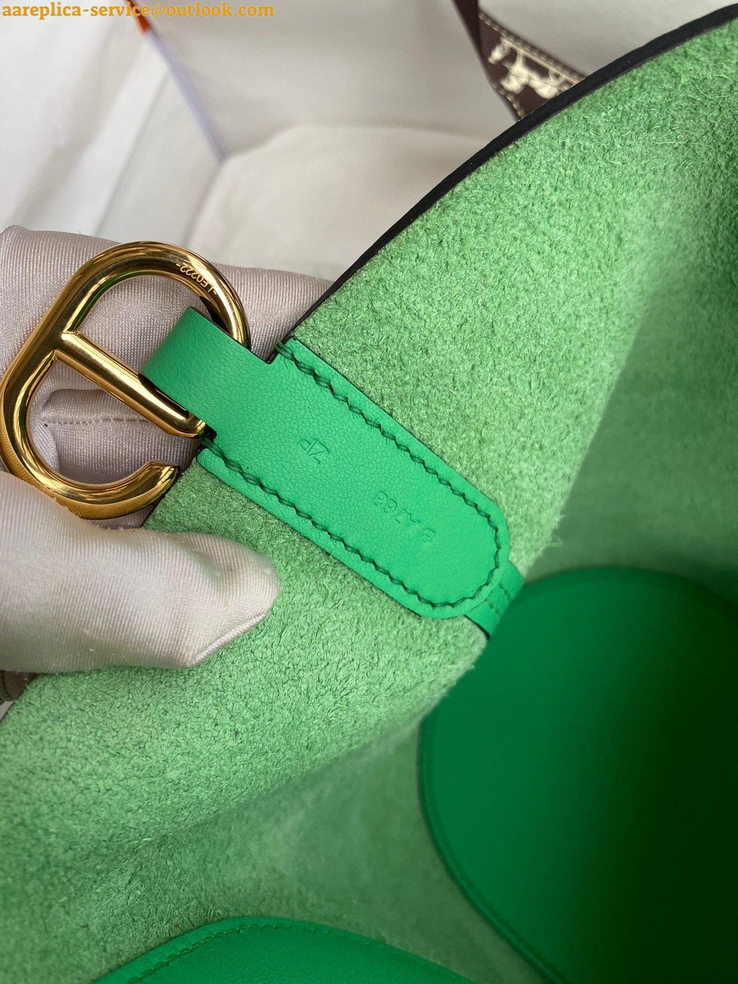 Replica Hermes In The Loop 18 Handmade Bag in Vert Comics Clemence Leather 8 Replica Hermes In The Loop 18 Handmade Bag in Vert Comics Clemence Leather 8