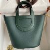 Replica Hermes In The Loop 18 Handmade Bag in Vert Comics Clemence Leather 11