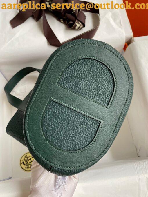 Replica Hermes In The Loop 18 Handmade Bag in Vert Cypres Clemence Leather 9