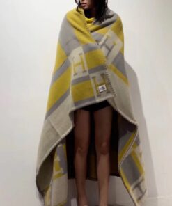 Replica Hermes Jaune Avalon Bayadere Throw Blanket Replica Hermes Jaune Avalon Bayadere Throw Blanket