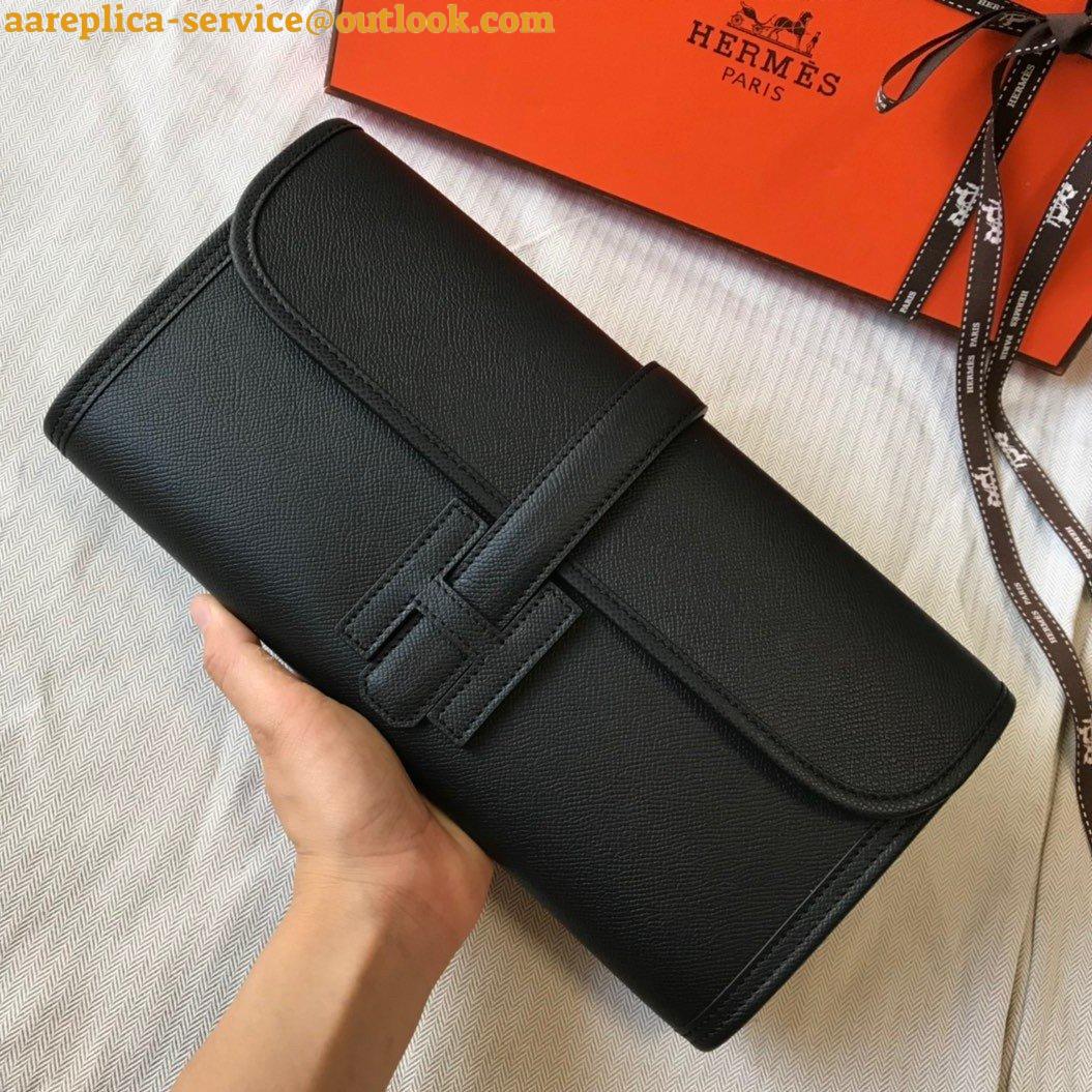 Replica Hermes Jige Elan 29 Clutch Bag In Black Epsom Leather 4 Replica Hermes Jige Elan 29 Clutch Bag In Black Epsom Leather 4
