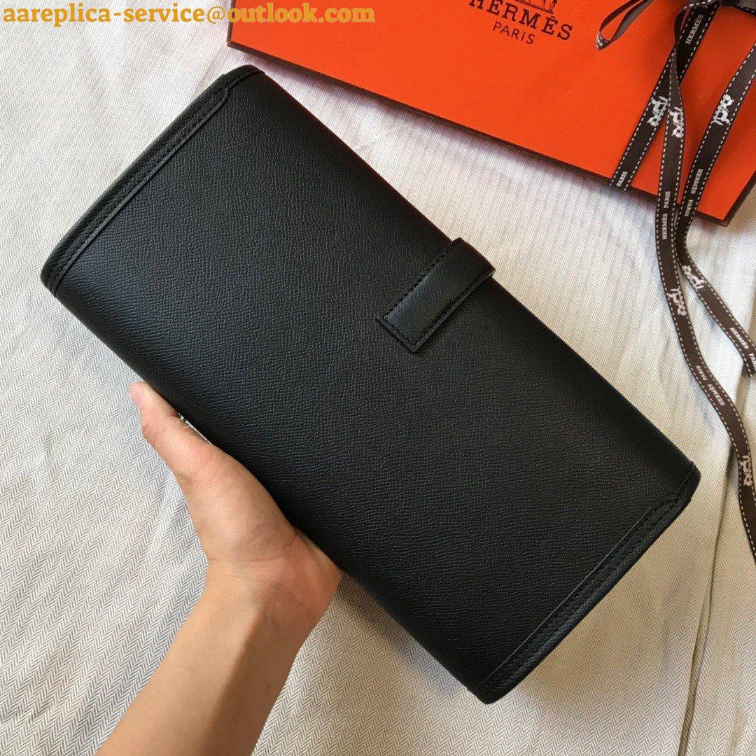 Replica Hermes Jige Elan 29 Clutch Bag In Black Epsom Leather 7 Replica Hermes Jige Elan 29 Clutch Bag In Black Epsom Leather 7