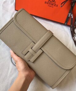 Replica Hermes Jige Elan 29 Clutch Bag In Tourterelle Epsom Leather