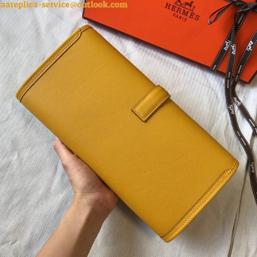 Replica Hermes Jige Elan 29 Clutch Bag In Yellow Epsom Leather 6 Replica Hermes Jige Elan 29 Clutch Bag In Yellow Epsom Leather 6