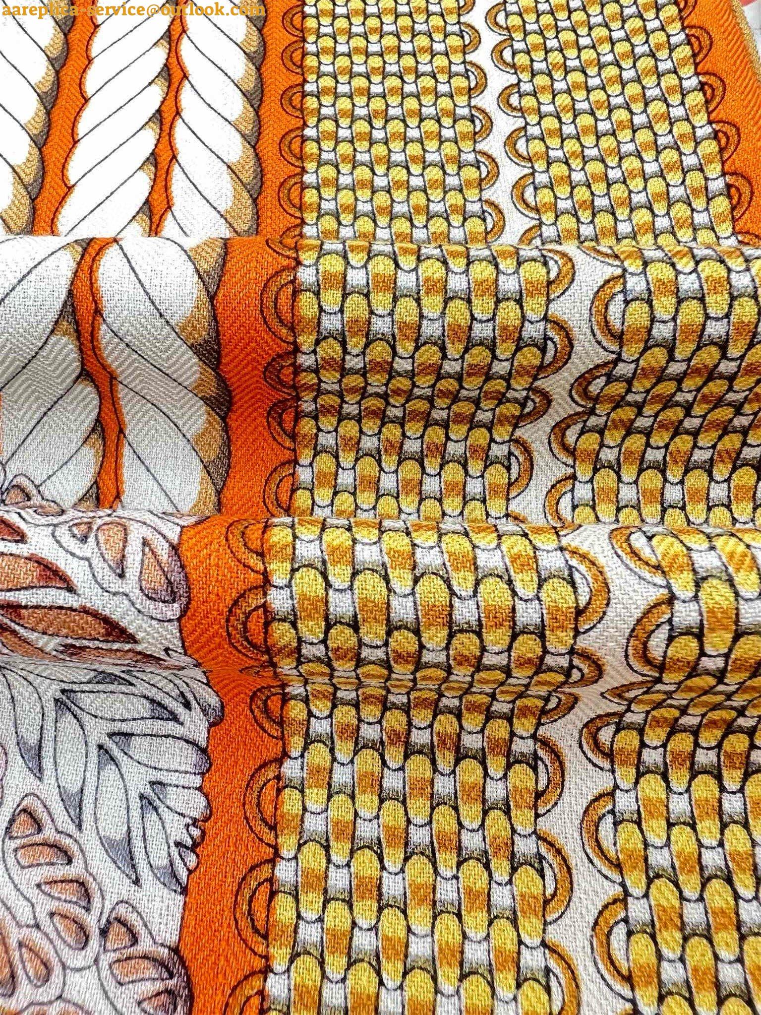 Replica Hermes Orange Dressage Tressage Shawl 140 7 Replica Hermes Orange Dressage Tressage Shawl 140 7