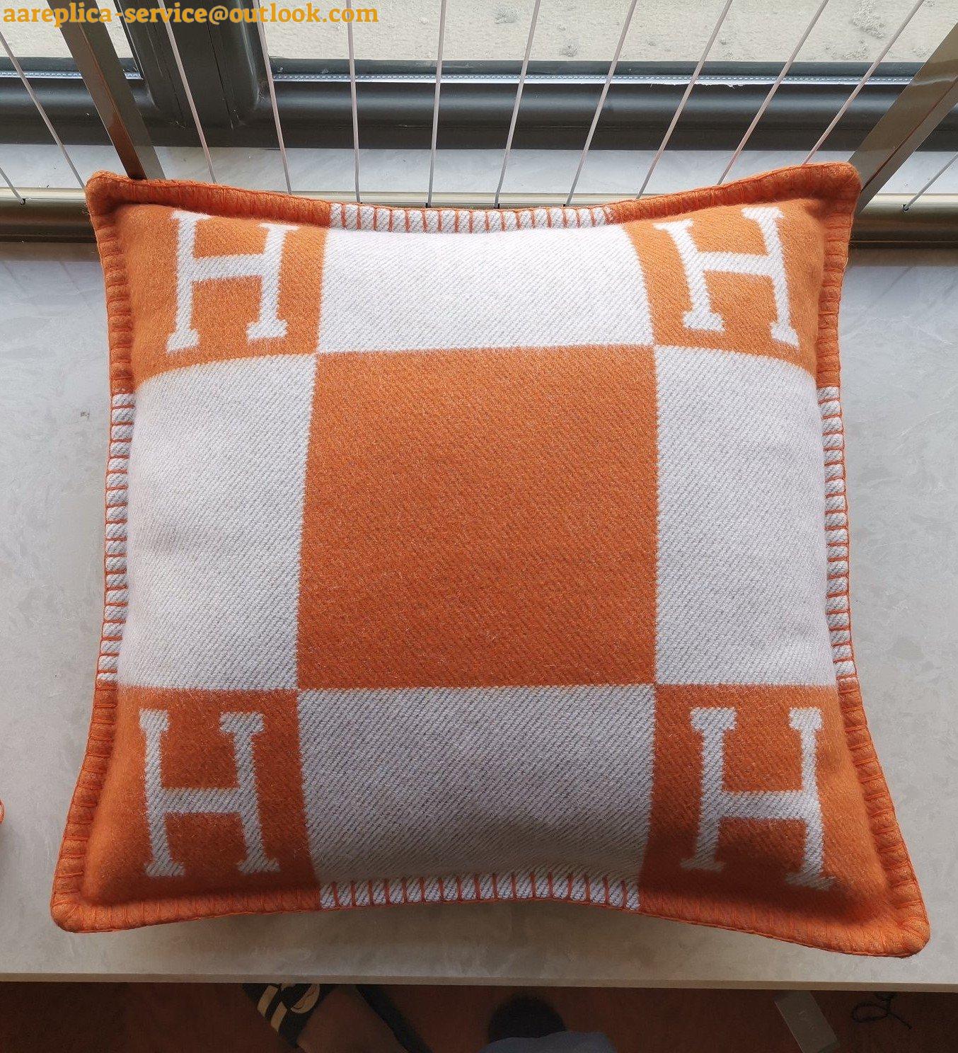 Replica Hermes Orange Small Avalon Pillow Cover 3 Replica Hermes Orange Small Avalon Pillow Cover 3