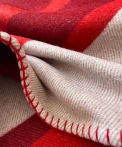 Replica Hermes Rouge Avalon Bayadere Throw Blanket