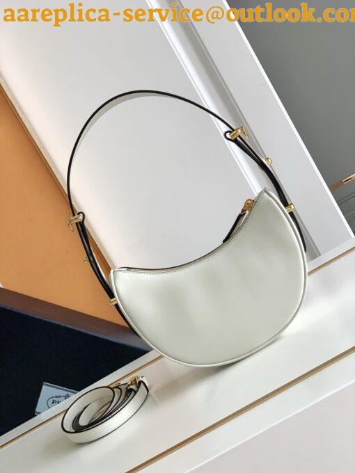 Replica Prada Arque Mini Shoulder Bag in White Leather 5