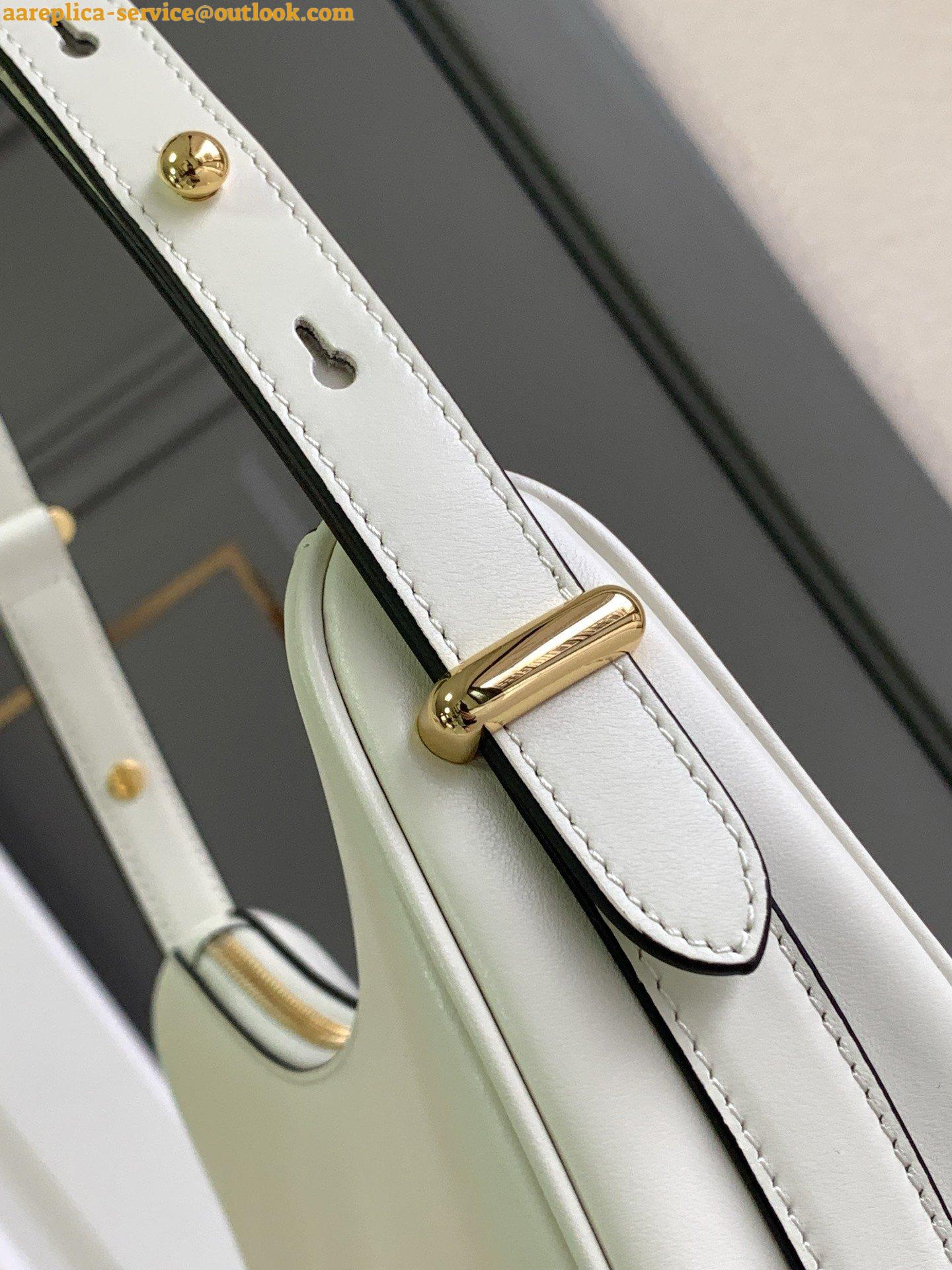 Replica Prada Arque Shoulder Bag with Flap in White Leather 15 Replica Prada Arque Shoulder Bag with Flap in White Leather 15