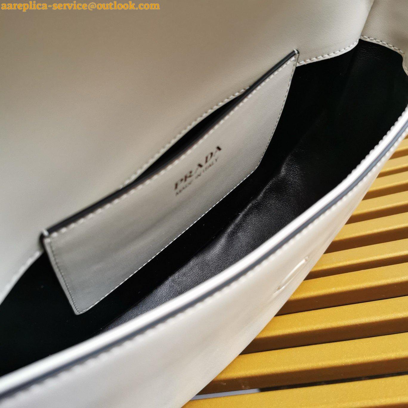 Replica Prada Arque Shoulder Bag with Flap in White Leather 23 Replica Prada Arque Shoulder Bag with Flap in White Leather 23