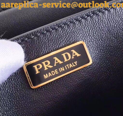 Replica Prada Cahier Shoulder Bag In Black Leather 4