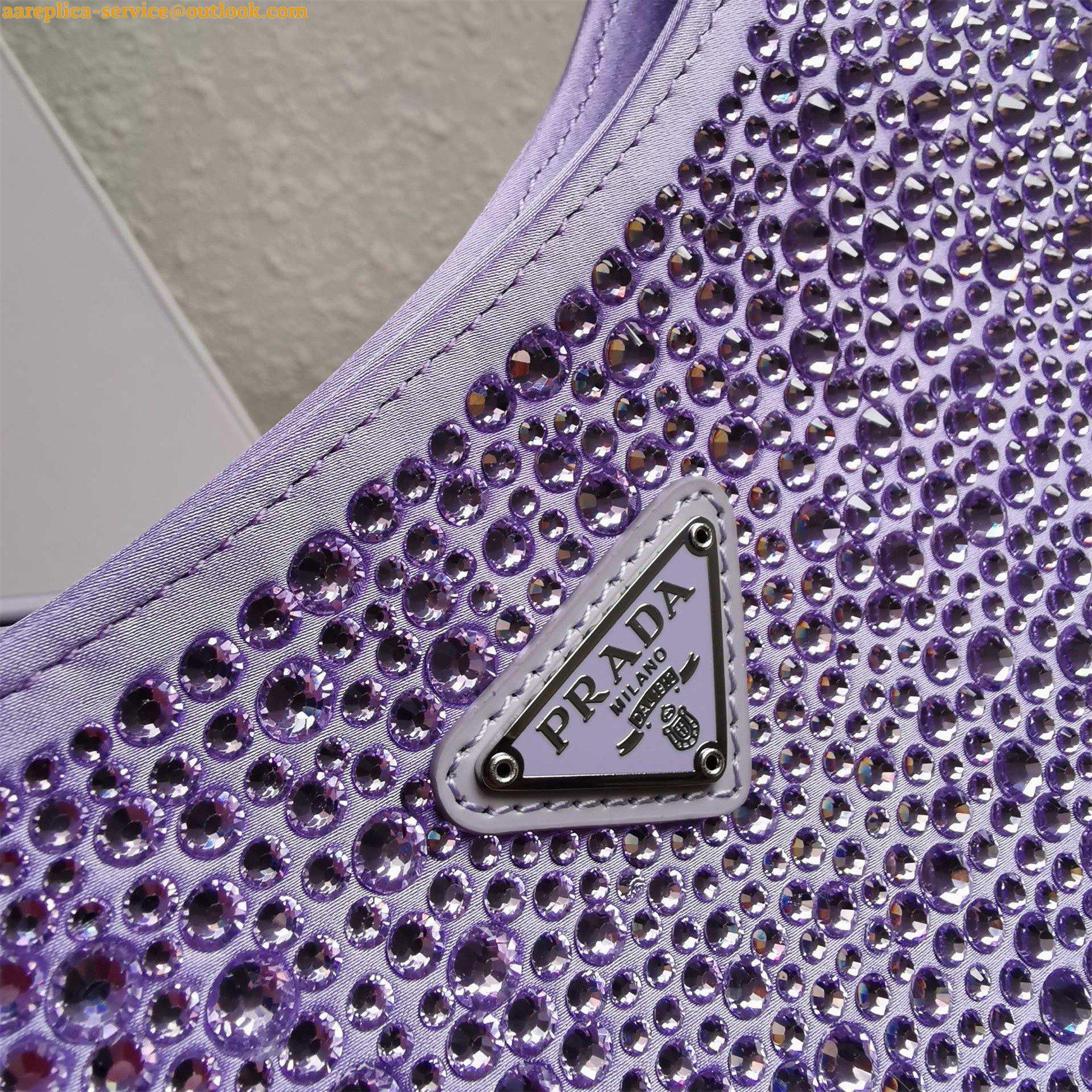 Replica Prada Cleo Bag In Wisteria Satin with Cystal Appliques 7 Replica Prada Cleo Bag In Wisteria Satin with Cystal Appliques 7