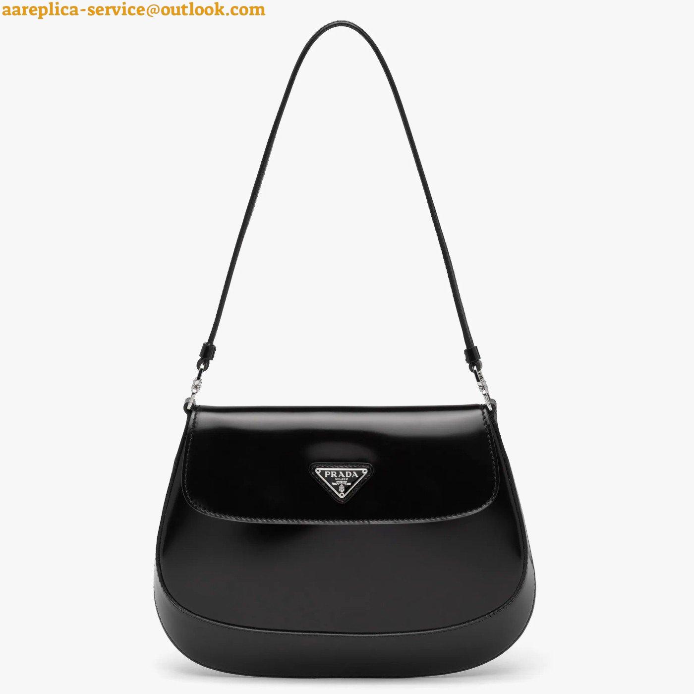 Replica Prada Cleo Flap Bag In Black Brushed Leather 2 Replica Prada Cleo Flap Bag In Black Brushed Leather 2