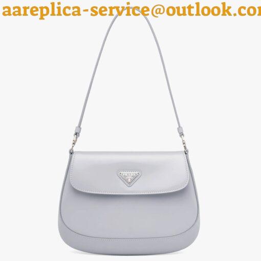 Replica Prada Cleo Flap Bag In Blue Brushed Leather